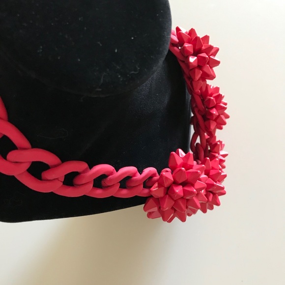 Zara Red Verbena Hand-painted Necklace - Picture 8 of 15